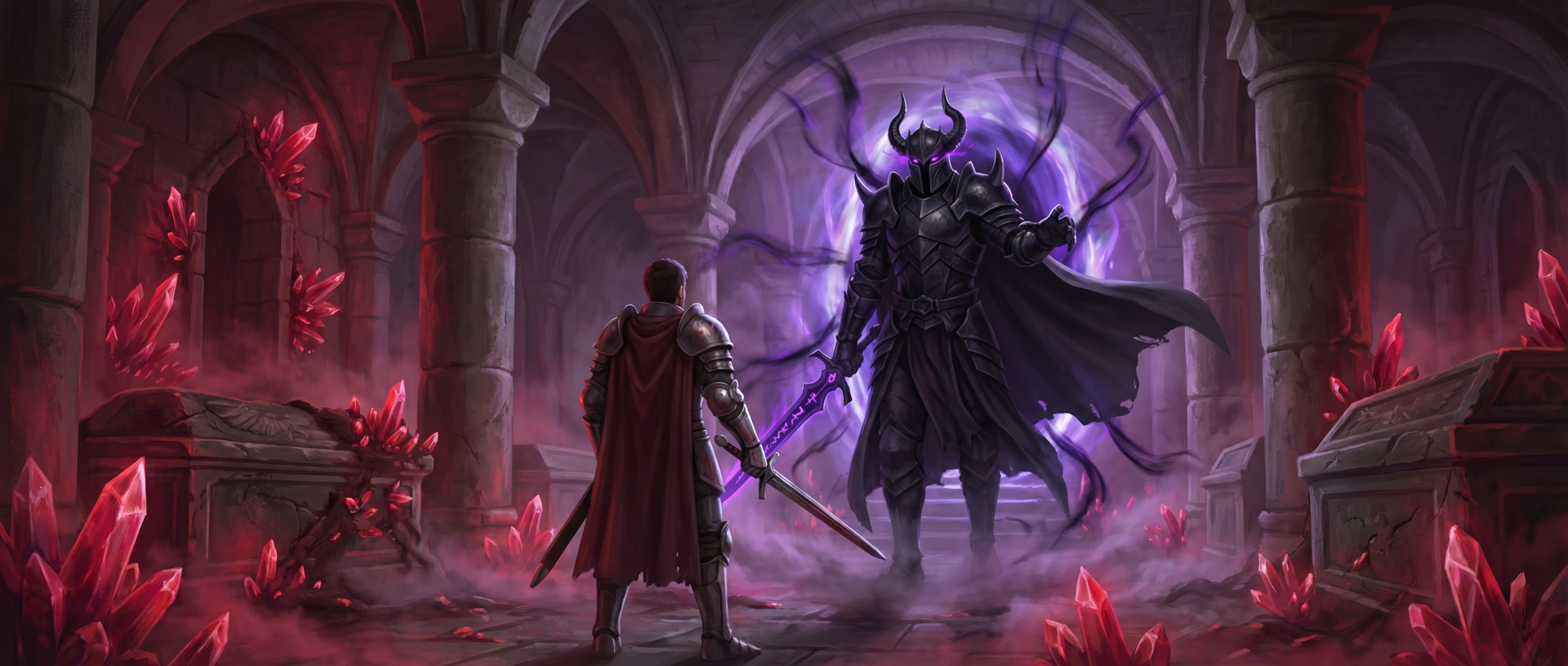 Nostra - Knight vs Dark Knight Confrontation in Cathedral