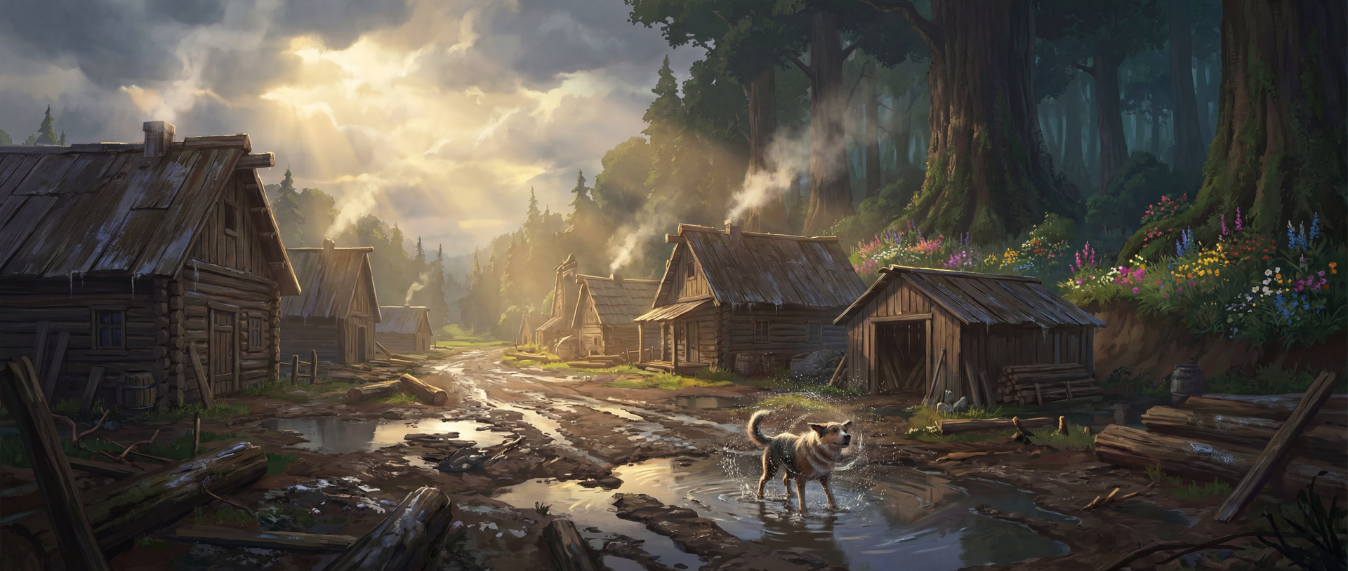 Nostra - Thornwick Village after the Rain